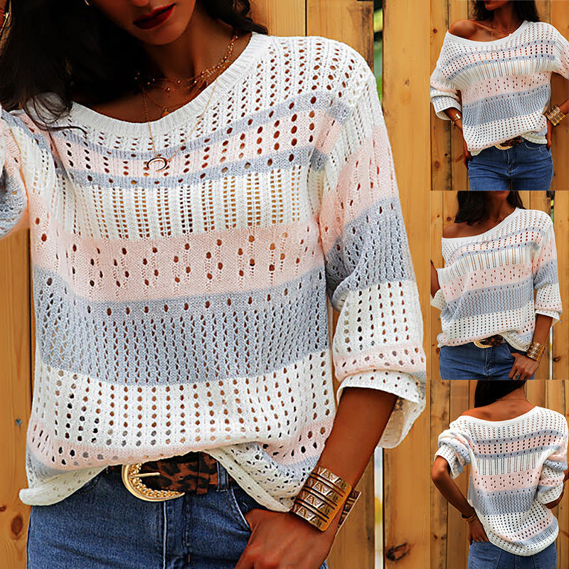 Women Loose Casual Sweater-E-DEALSSHOP