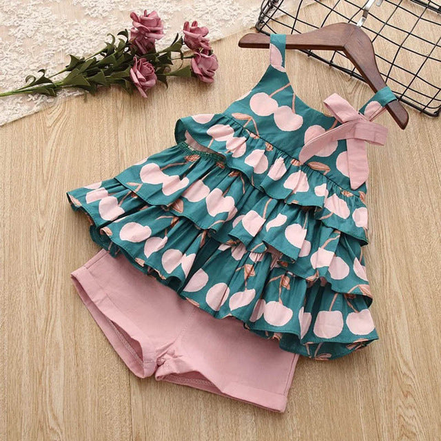 Baby Girl Clothes  Kids T-Shirt Shorts Suit-E-DEALSSHOP