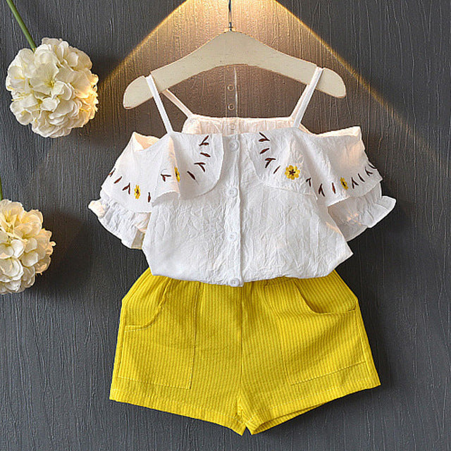 Baby Girl Clothes  Kids T-Shirt Shorts Suit-E-DEALSSHOP