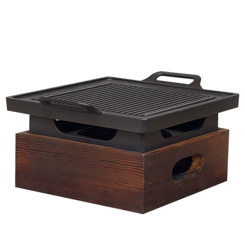 Wooden Seat Korean Style Grill Pan Grill Household Smokeless $110 NOW $80