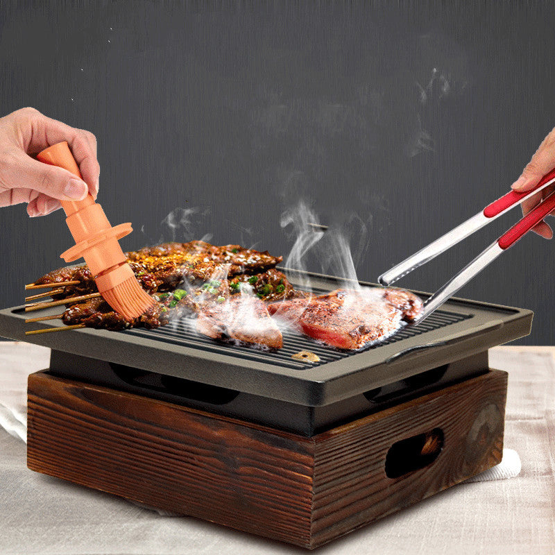 Wooden Seat Korean Style Grill Pan Grill Household Smokeless $110 NOW $80