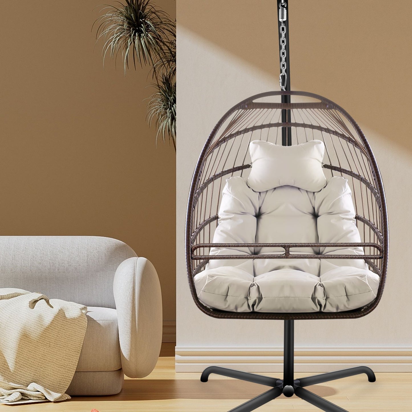 Swing Egg Chair With Stand Indoor / Outdoor-E-DEALSSHOP