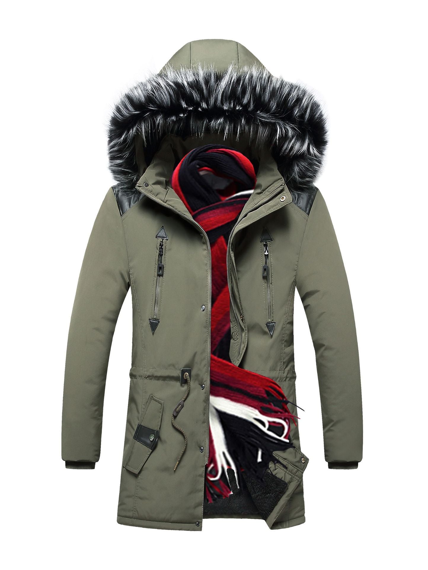 Men Thick Parka Coat Winter Warm Hooded $98  NOW $65