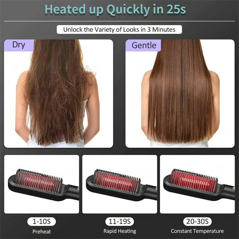 Hair Straightener Hot Comb / Hair Brush 2 In 1-E-DEALSSHOP