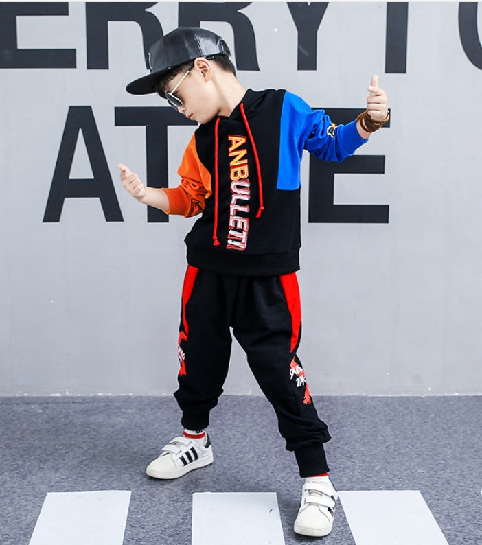 Stylish Boys long-sleeved sports two-piece suit-E-DEALSSHOP