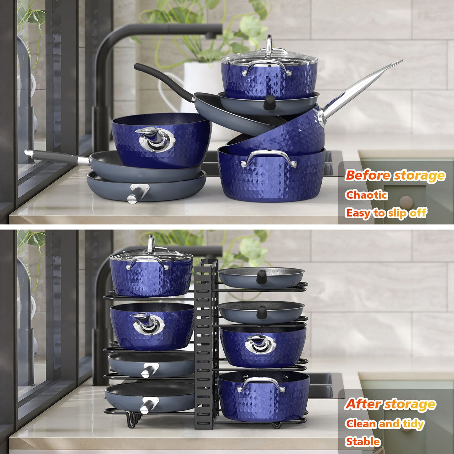 Pot And Pan Organizer, Pot Lid Holders & Pan Rack $46 NOW $39