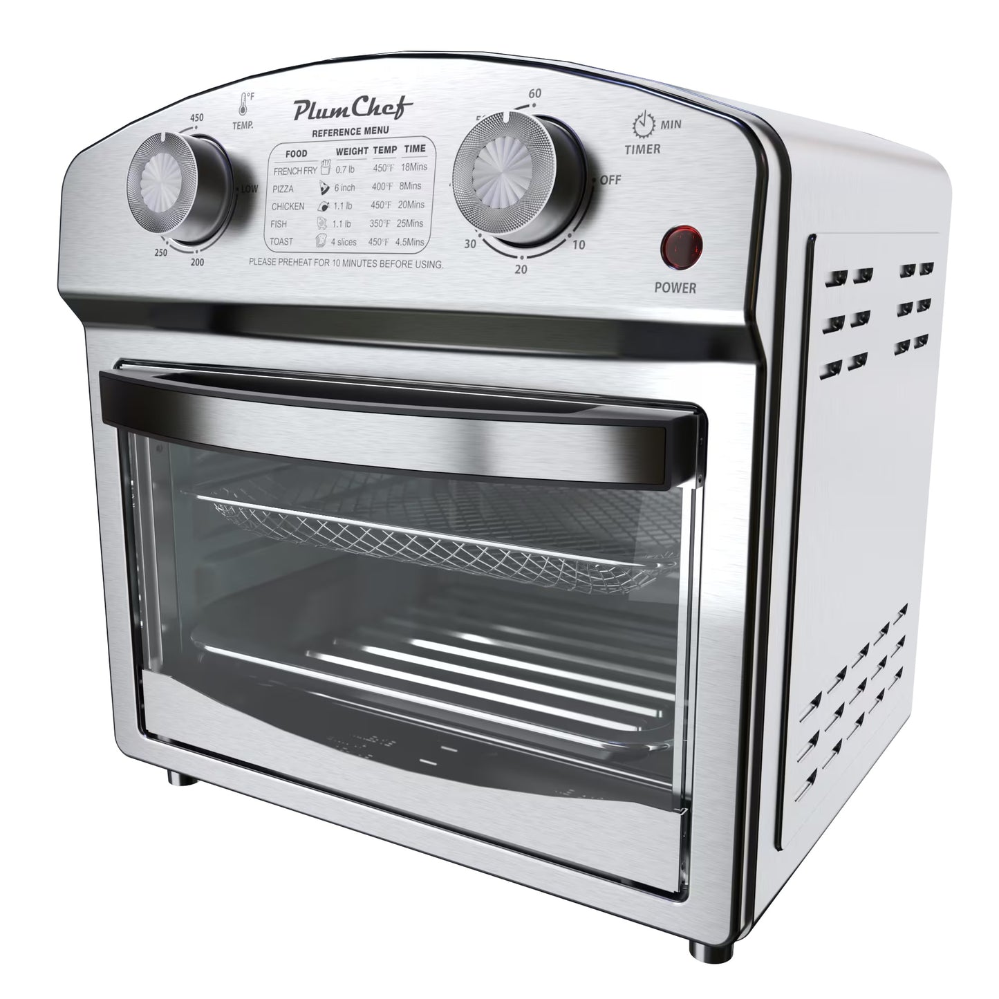 Stainless Steel 12 Liter Air Fryer With Dual Knob Control $155 NOW $125