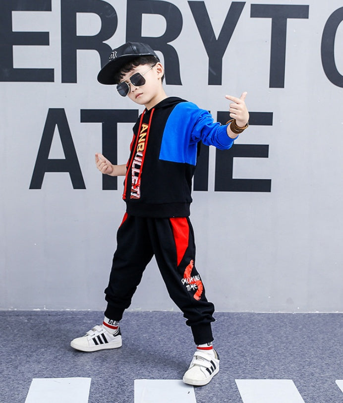 Stylish Boys long-sleeved sports two-piece suit-E-DEALSSHOP