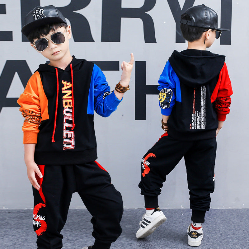 Stylish Boys long-sleeved sports two-piece suit-E-DEALSSHOP