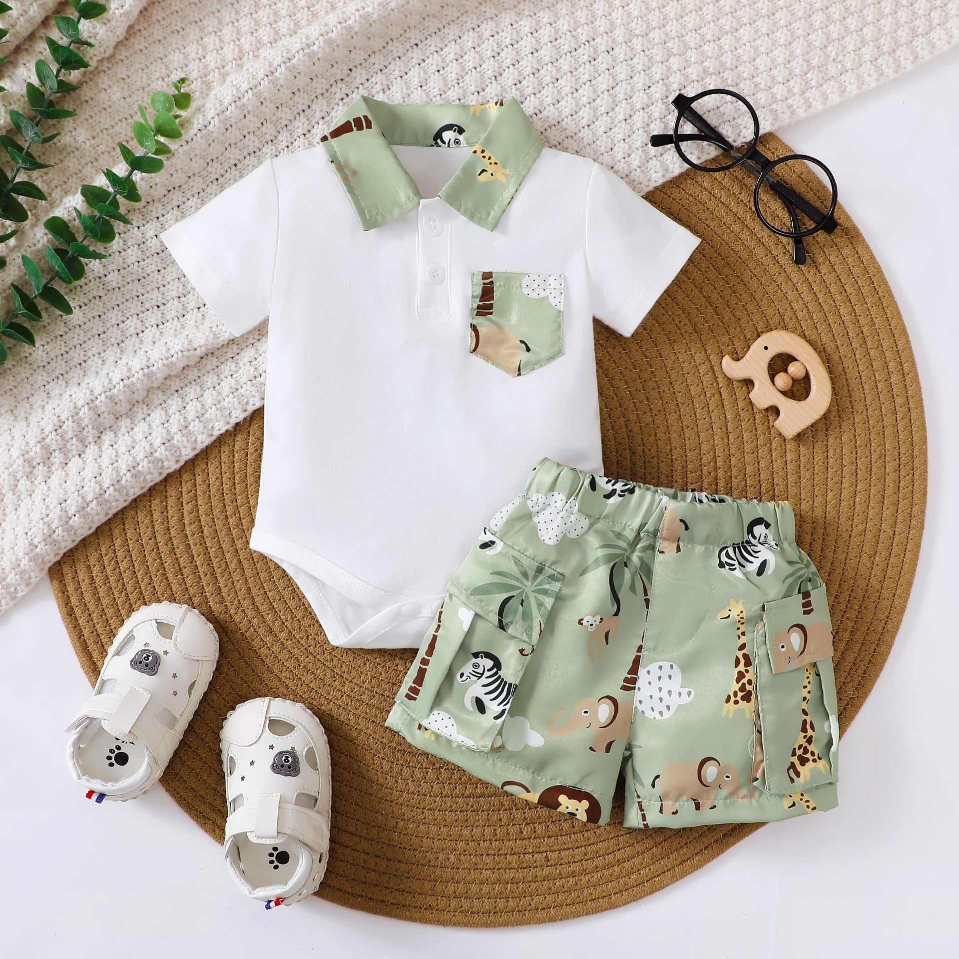 Baby Boy Summer Clothes Cute Shorts + T-shirt -E-DEALSSHOP 