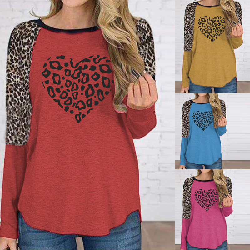 Women T-shirts Leopard Print-E-DEALSSHOP