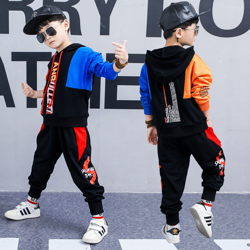 Stylish Boys long-sleeved sports two-piece suit-E-DEALSSHOP