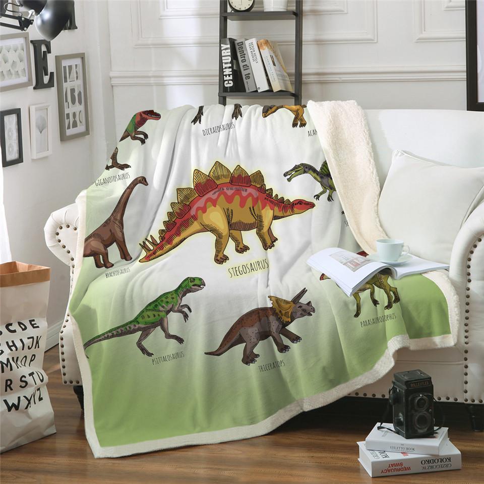 Kids Children Dinosaur Fluffy Soft Cotton Blanket $55 NOW $38