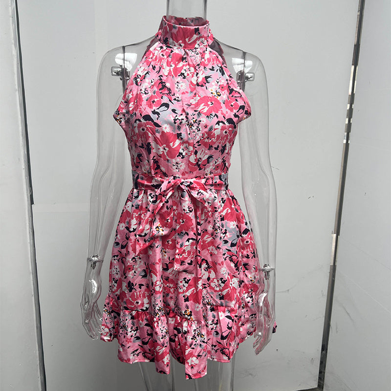 Women Summer Fashion Dress Flowers Print-E-DEALSSHOP