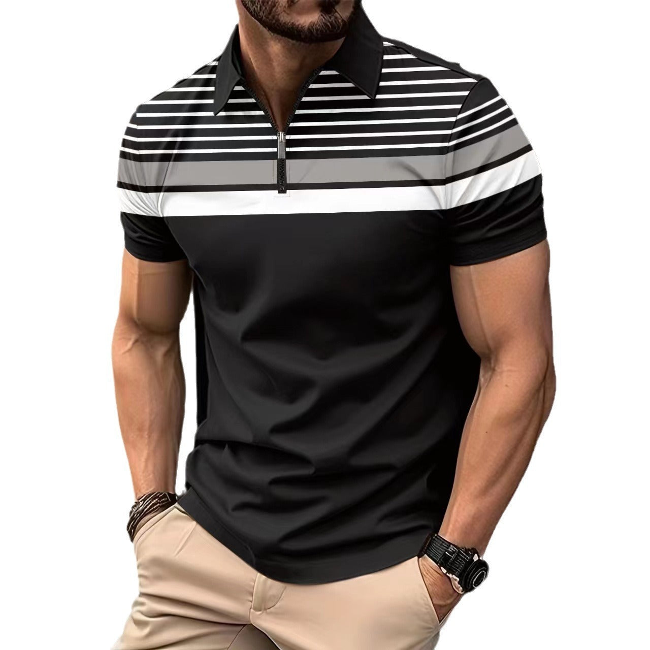 Business Striped Versatile T-shirt Men $36 NOW $28