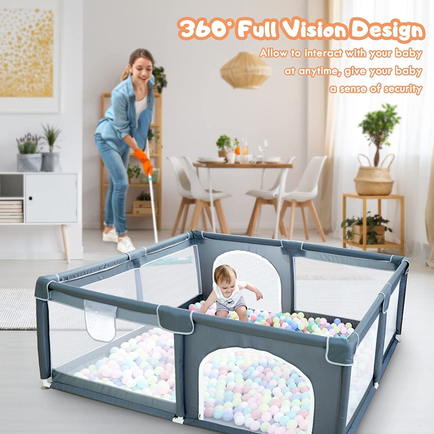 The RAINBEAN Playpen for Babies-E-DEALSSHOP