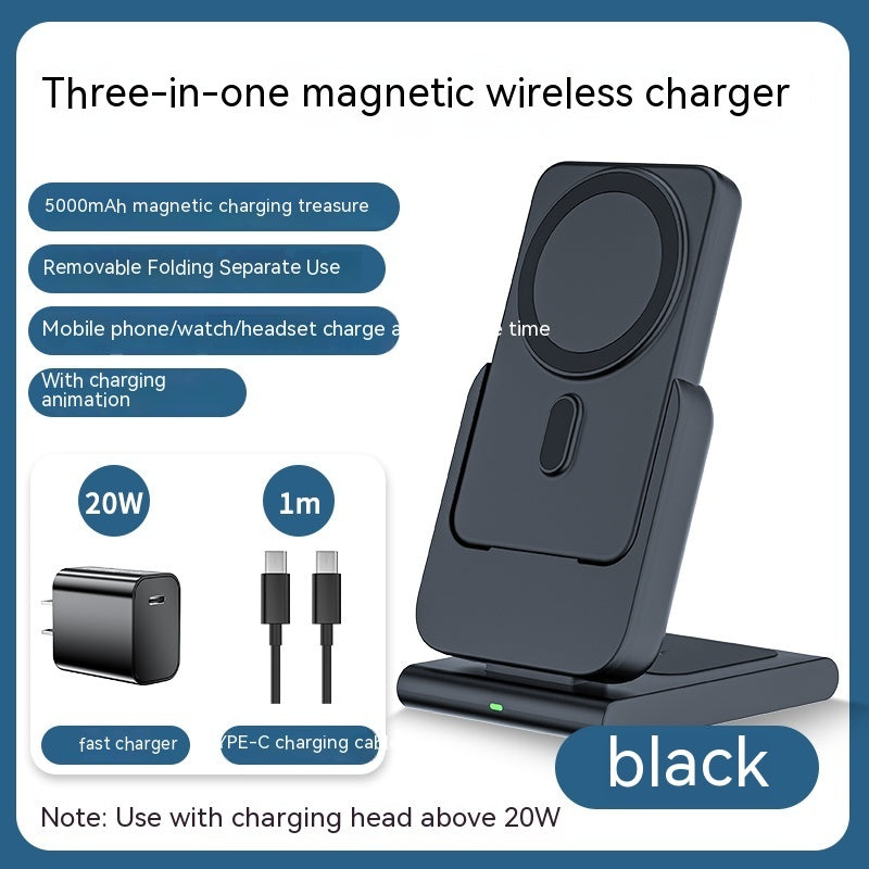 Wireless Charger with Magnetic Bracket 3 in 1-E-DEALSSHOP