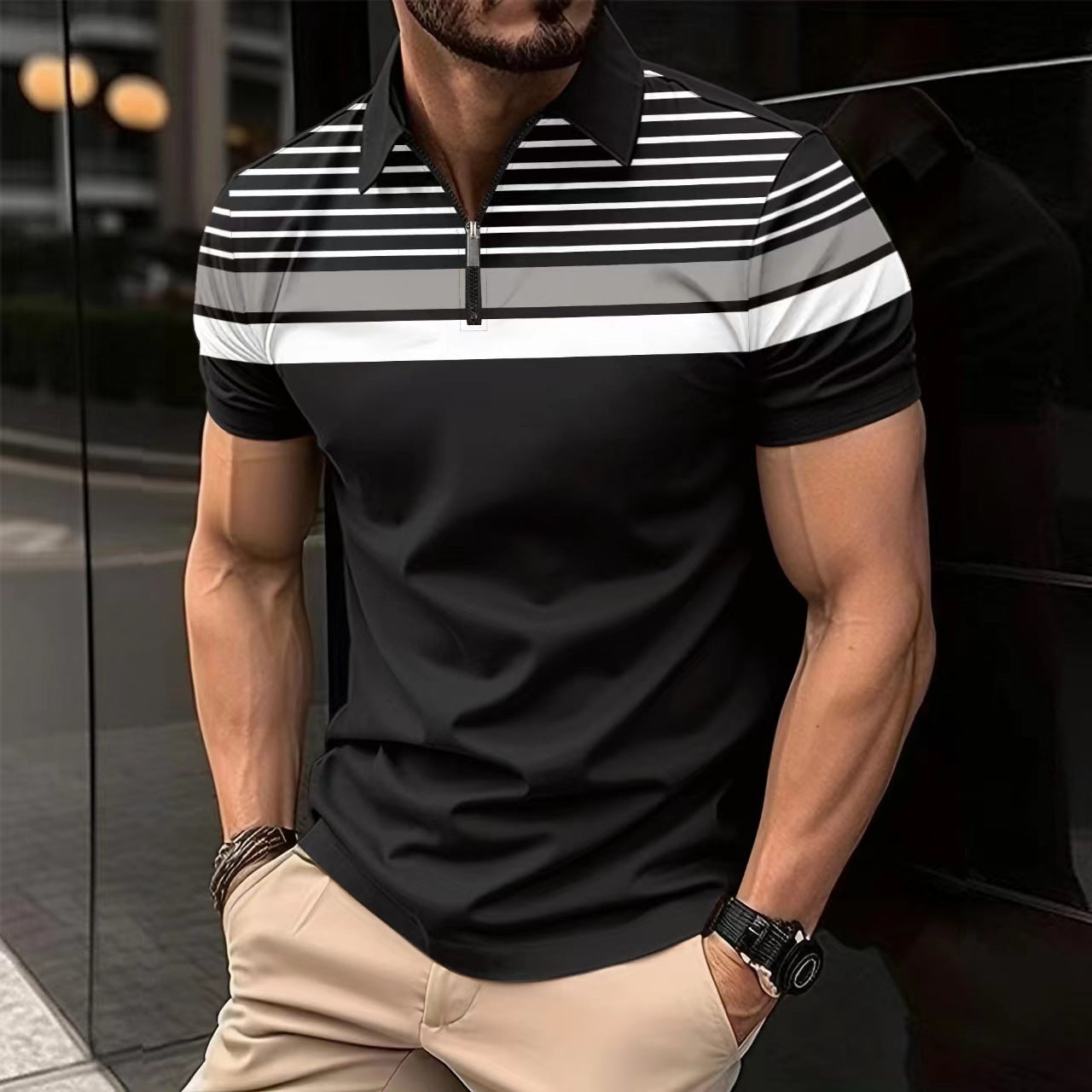 Business Striped Versatile T-shirt Men $36 NOW $28