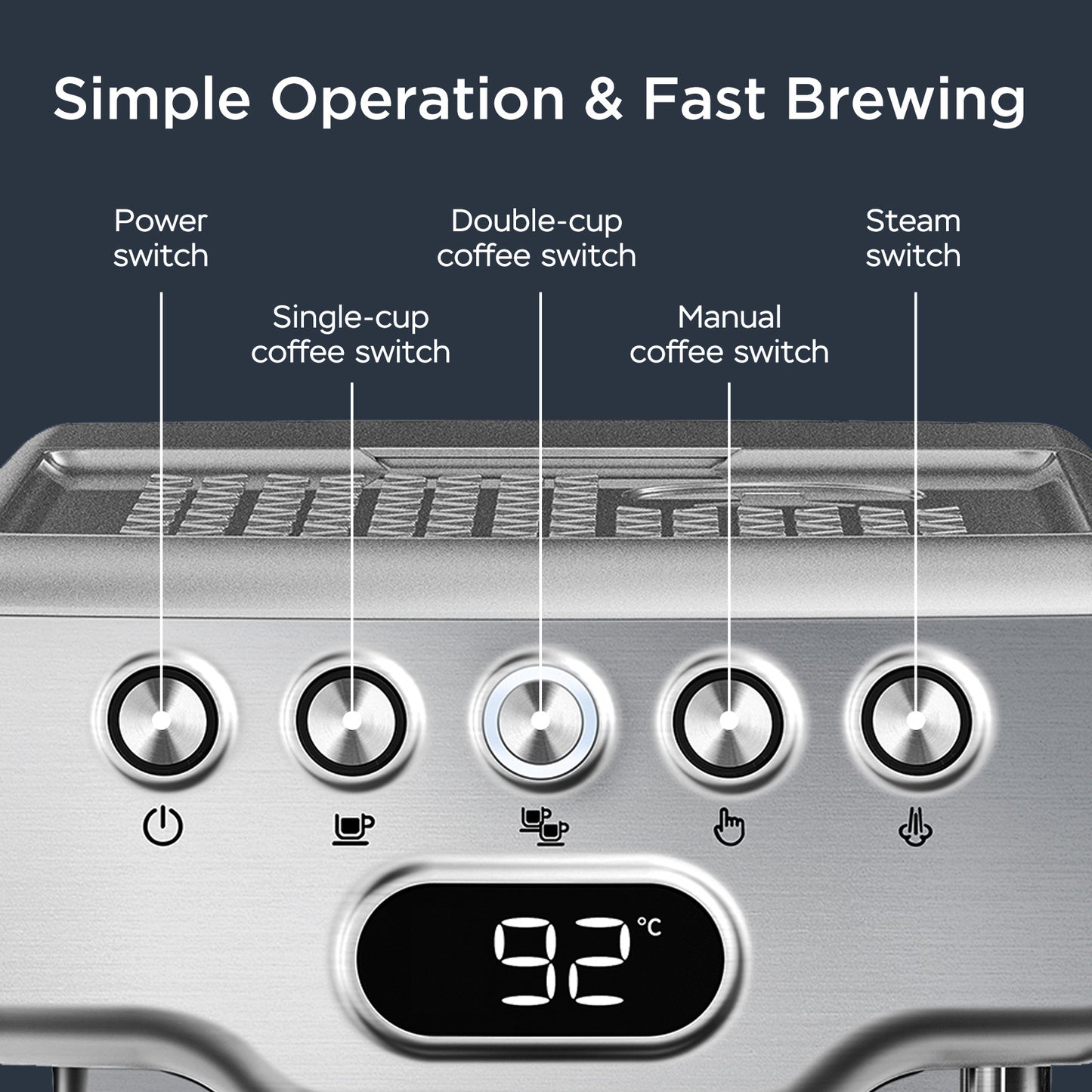 Geek Chef 20 Bar Espresso Machine With Milk Frother $165  NOW $120