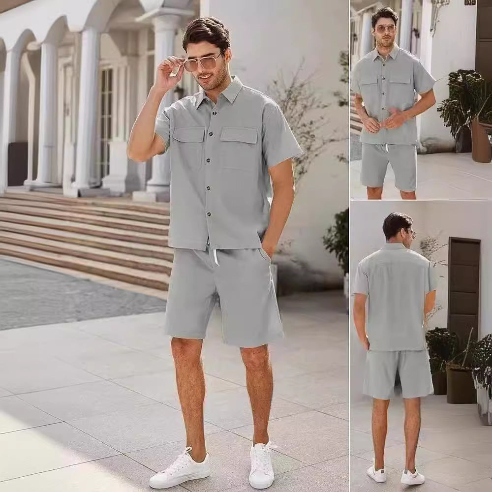 Summer shirt and shorts for men-E-DEALSSHOP.COM 