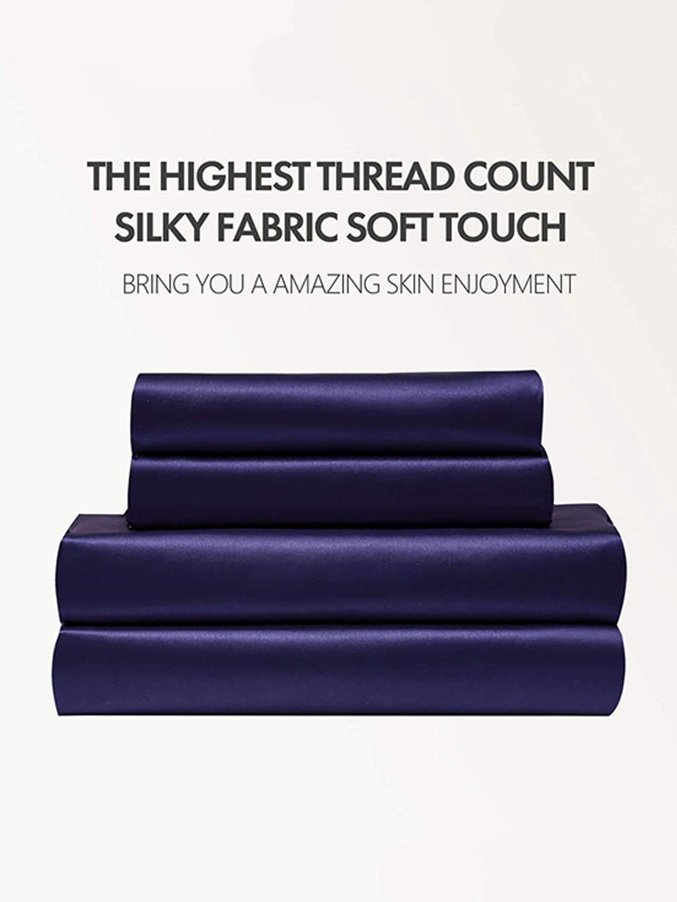 Four-piece Set Of Silk Bedding Sheets And Fitted Sheets $75 NOW $55