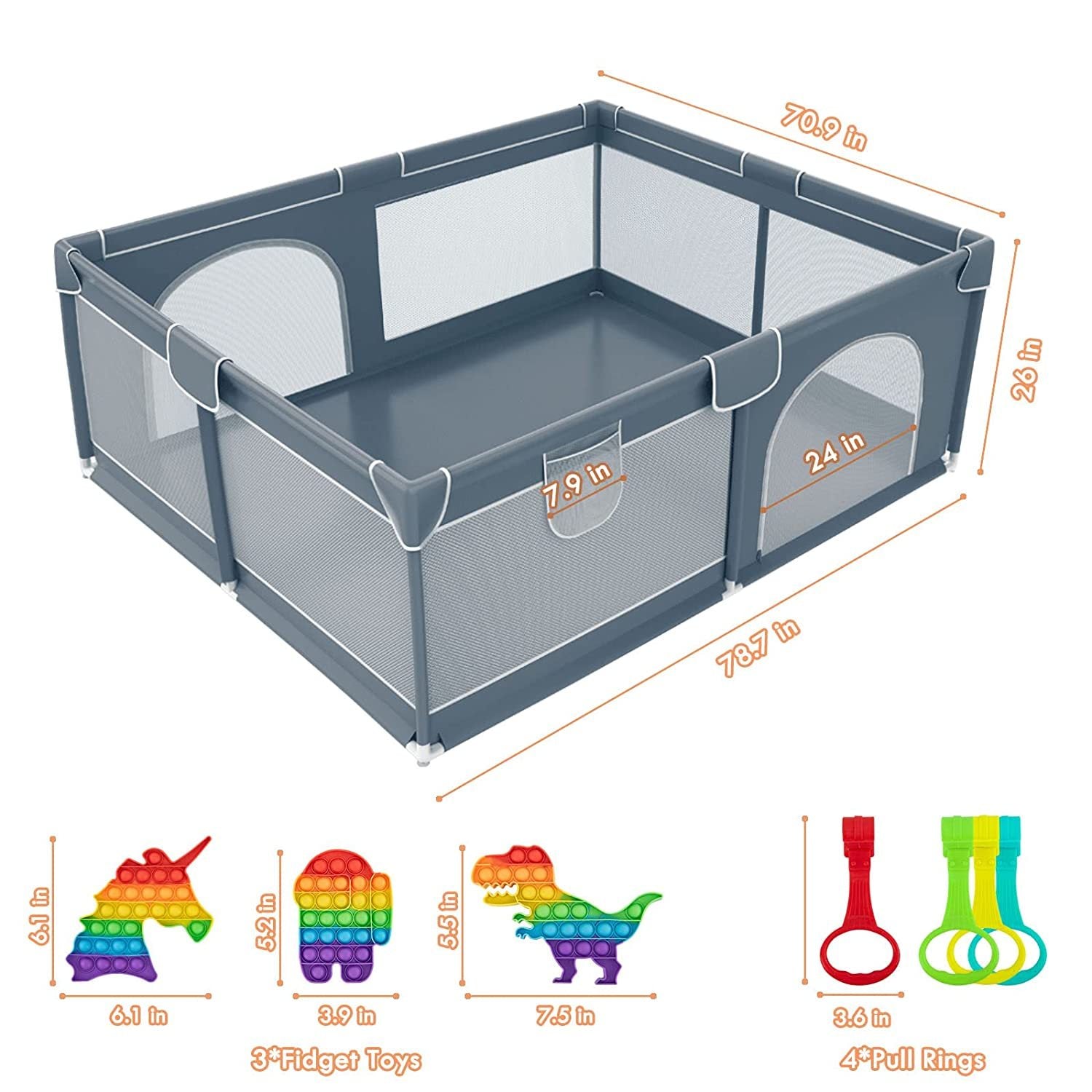 The RAINBEAN Playpen for Babies-E-DEALSSHOP