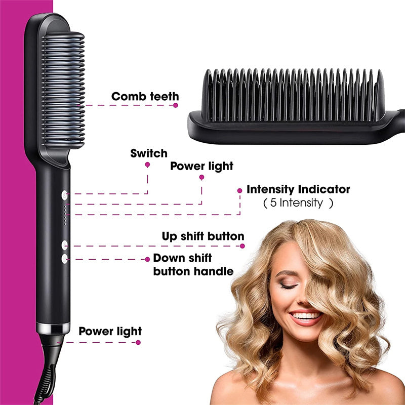 Hair Straightener Hot Comb / Hair Brush 2 In 1-E-DEALSSHOP