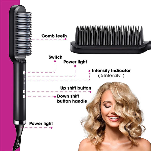 Hair Straightener Hot Comb / Hair Brush 2 In 1-E-DEALSSHOP