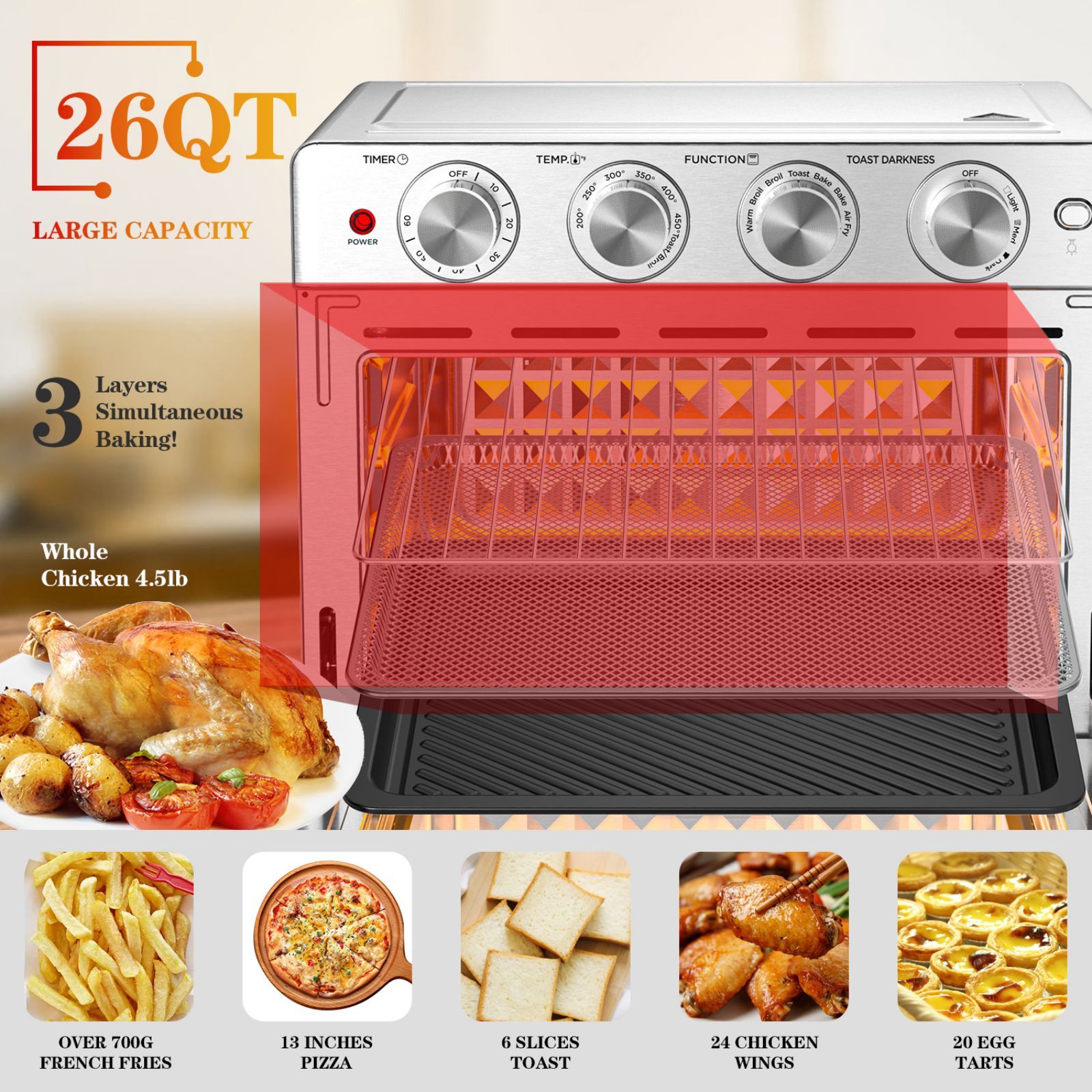 Air Fryer  conventional oven easy bake- E-DEALSSHOP.COM