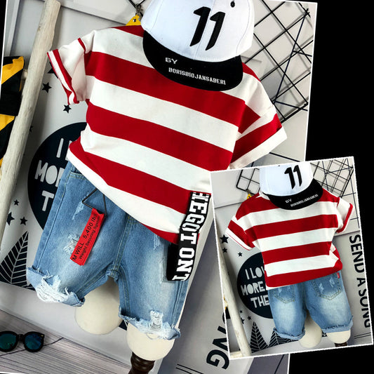 Boys' Short Sleeve and Pants Set-E-DEALSSHOP