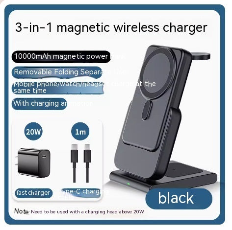 Wireless Charger with Magnetic Bracket 3 in 1-E-DEALSSHOP