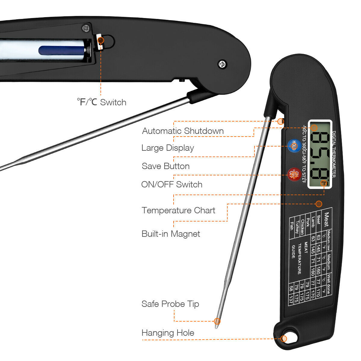 Digital Cooking Meat Thermometer Instant Read $30 NOW $24