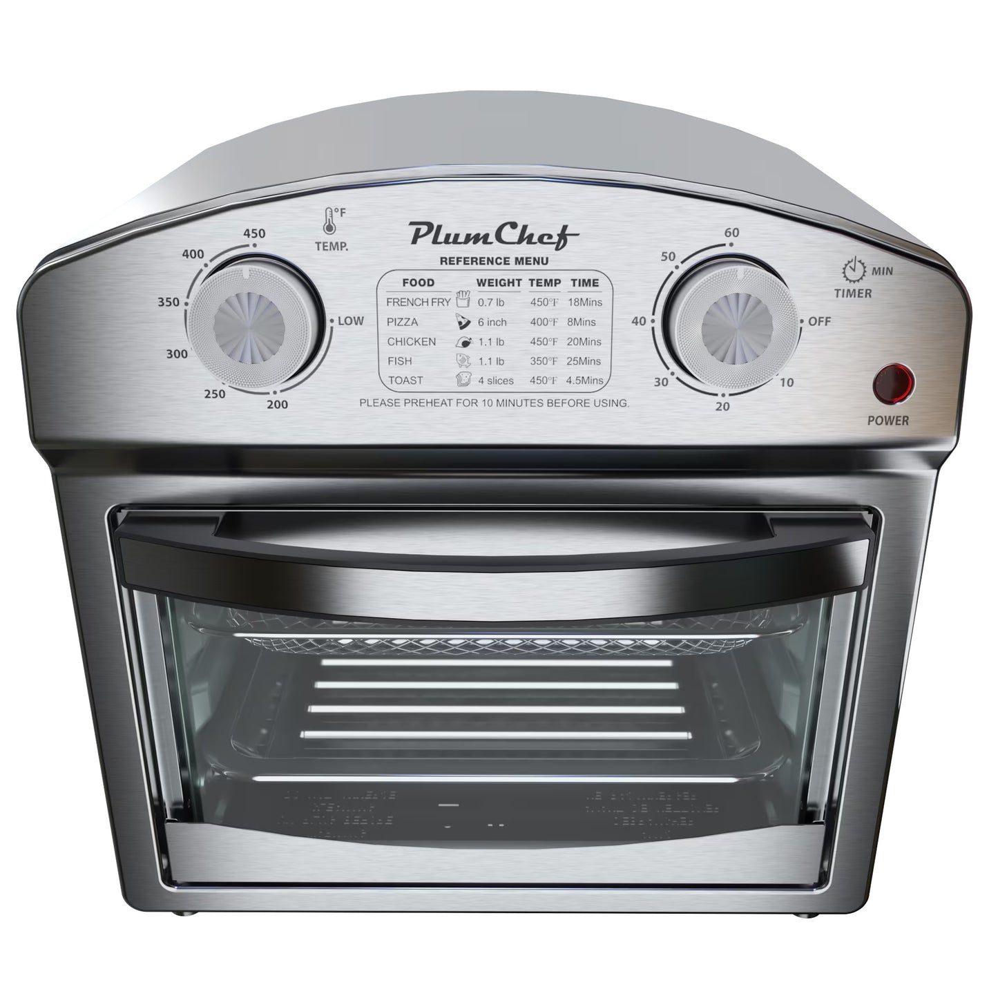 Stainless Steel 12 Liter Air Fryer With Dual Knob Control $155 NOW $125